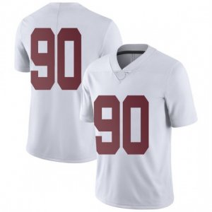 NCAA Men's Alabama Crimson Tide #90 Stephon Wynn Jr. Stitched College Nike Authentic No Name White Football Jersey IP17X20MS